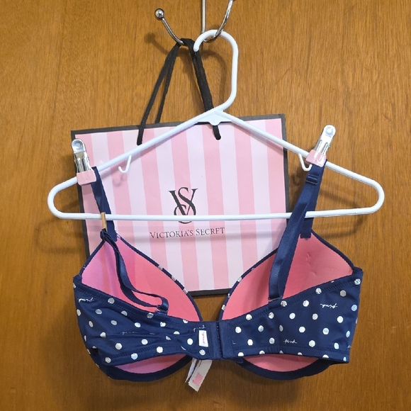 Victoria's Secret Blue Polka Dot Bra - Picture 2 of 2